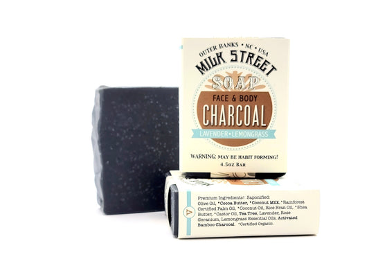 CHARCOAL DAILY DETOX- Lavender VEGAN Premium Soap Bar