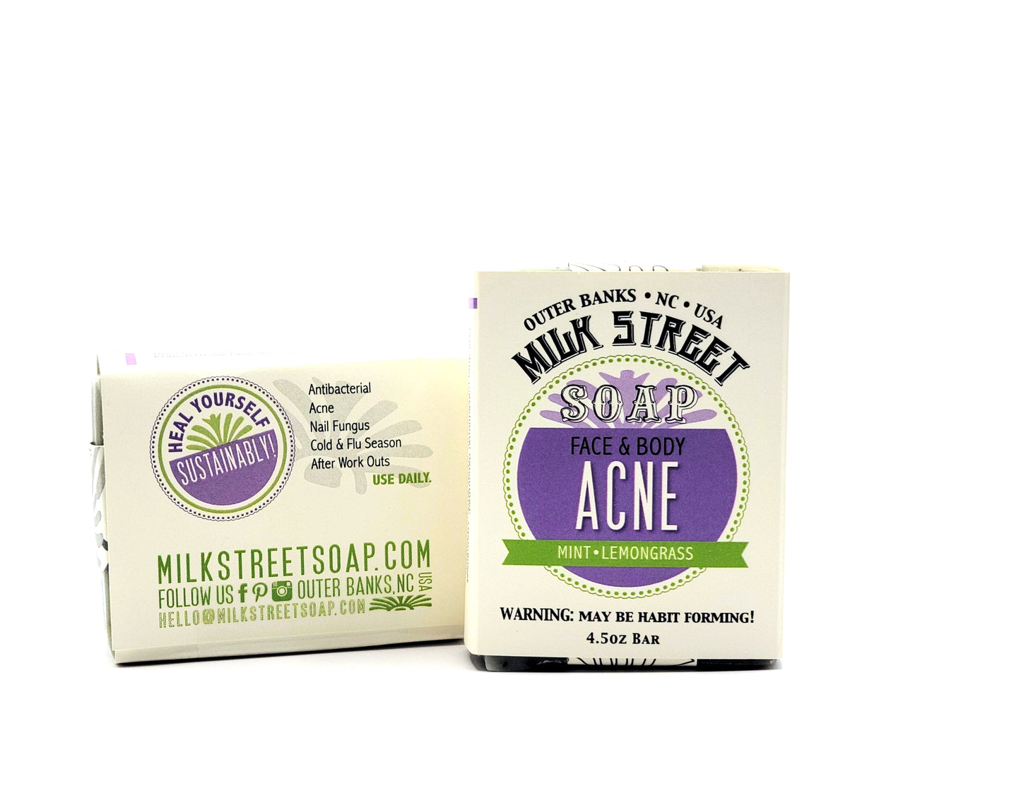 ACNE SKIN BAR - NATURALLY ANTIBACTERIAL GOAT MILK Premium Soap Bar