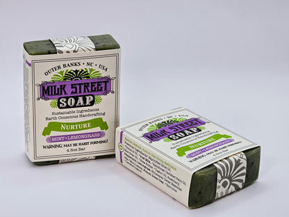NURTURE - Lemongrass & Mint GOAT MILK Soap Bar
