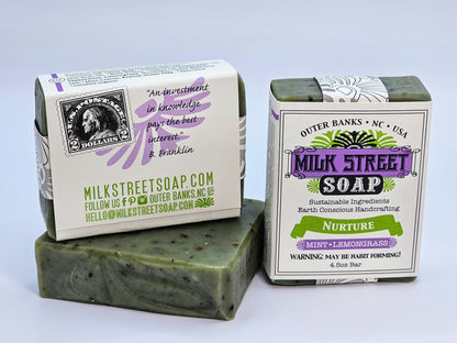 NURTURE - Lemongrass & Mint GOAT MILK Soap Bar