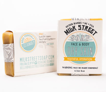 DRY SKIN BAR - Lavender & Raw Honey GOAT MILK Specialty Soap Bar