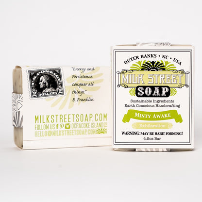 MINTY AWAKE - Peppermint & Eucalyptus VEGAN Soap Bar