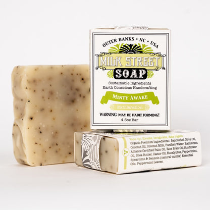 MINTY AWAKE - Peppermint & Eucalyptus VEGAN Soap Bar